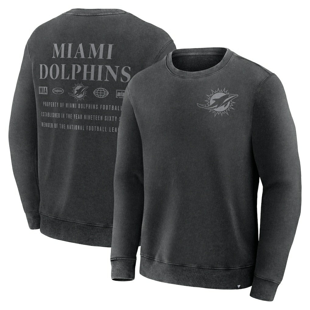 Miami Dolphins Deep Route Pullover Sweatshirt Black