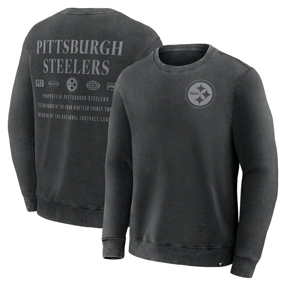 Pittsburgh Steelers Deep Route Pullover Sweatshirt Black
