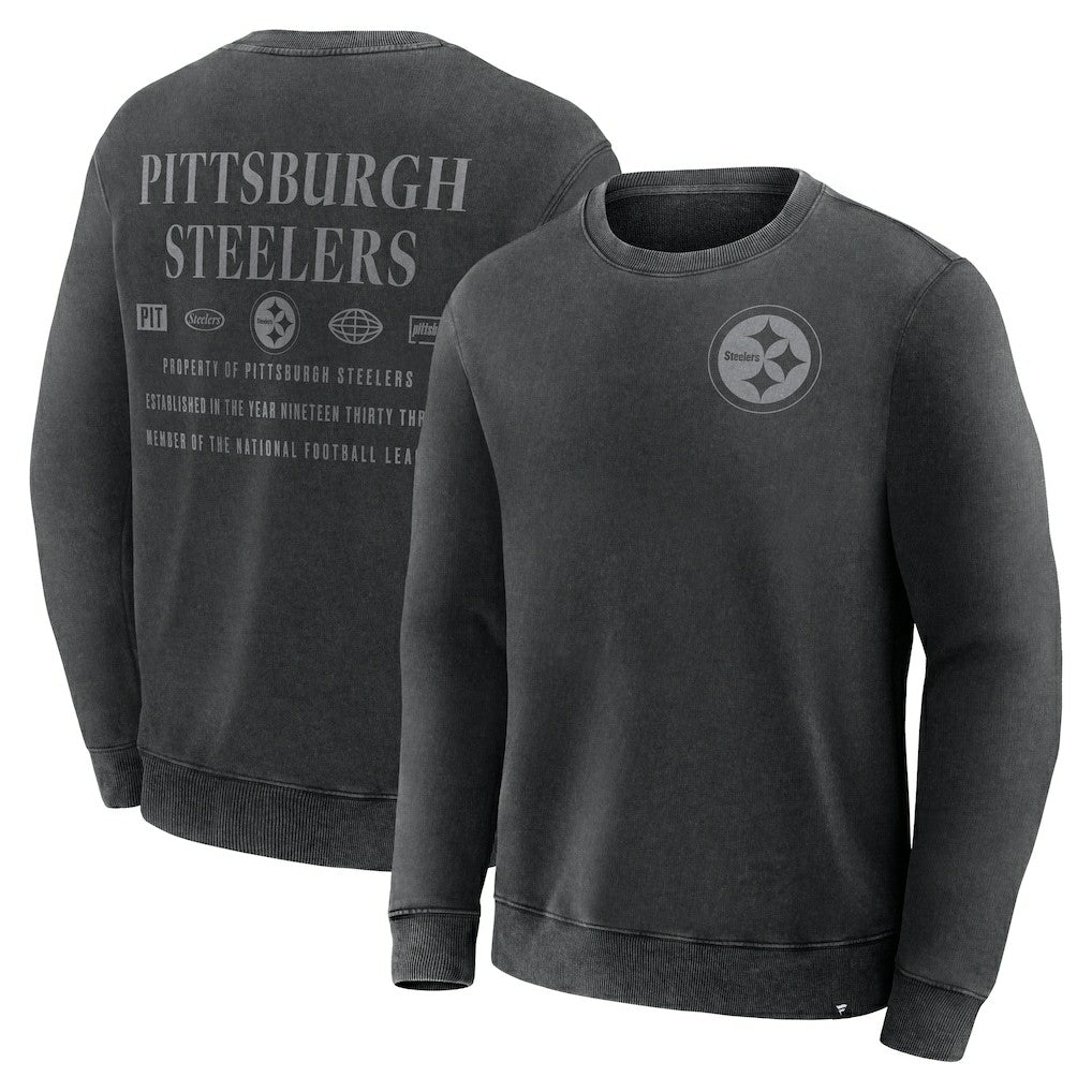 Pittsburgh Steelers Deep Route Pullover Sweatshirt Black