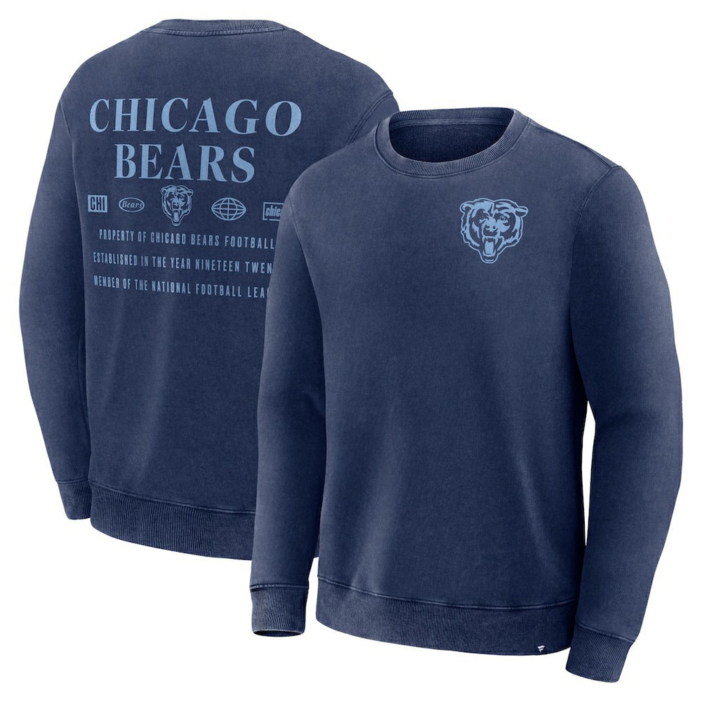 Chicago Bears Deep Route Pullover Sweatshirt Navy