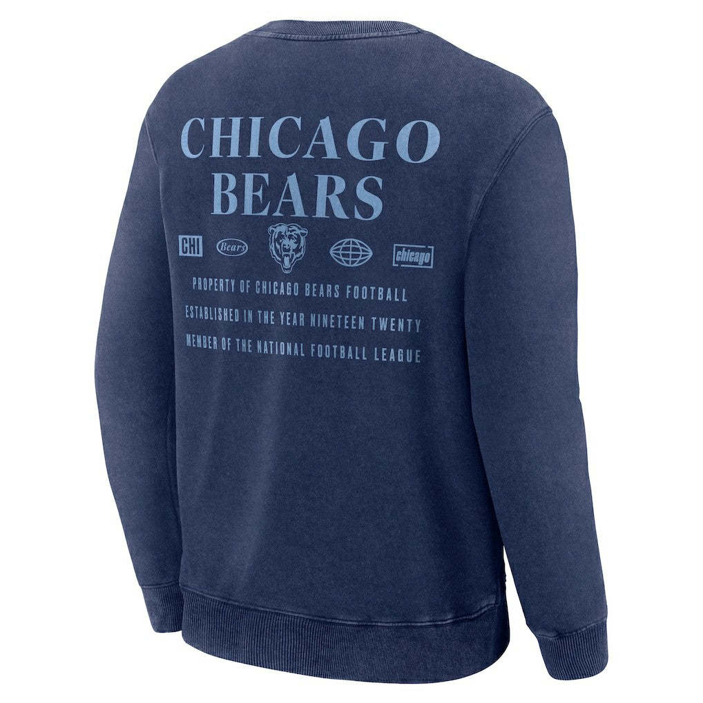 Chicago Bears Deep Route Pullover Sweatshirt Navy