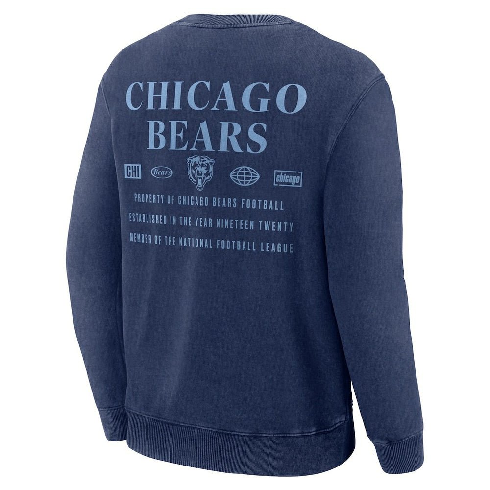 Chicago Bears Deep Route Pullover Sweatshirt Navy