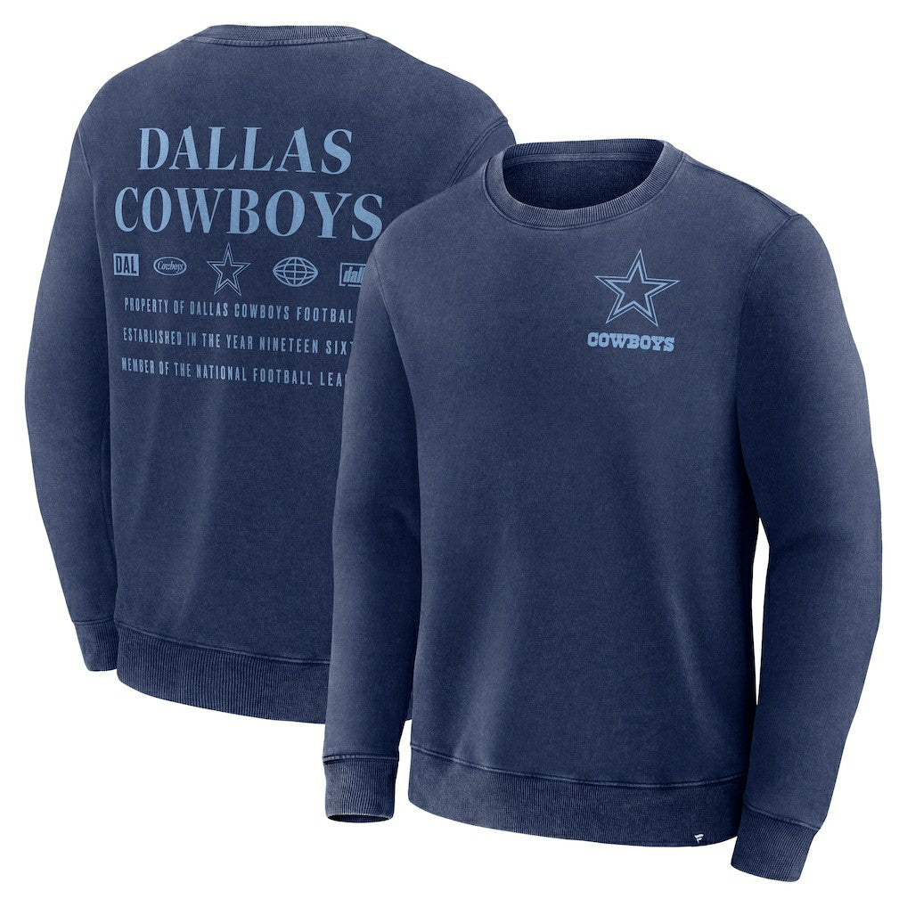 Dallas Cowboys Deep Route Pullover Sweatshirt Navy