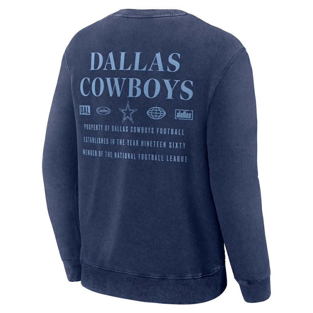 Dallas Cowboys Deep Route Pullover Sweatshirt Navy