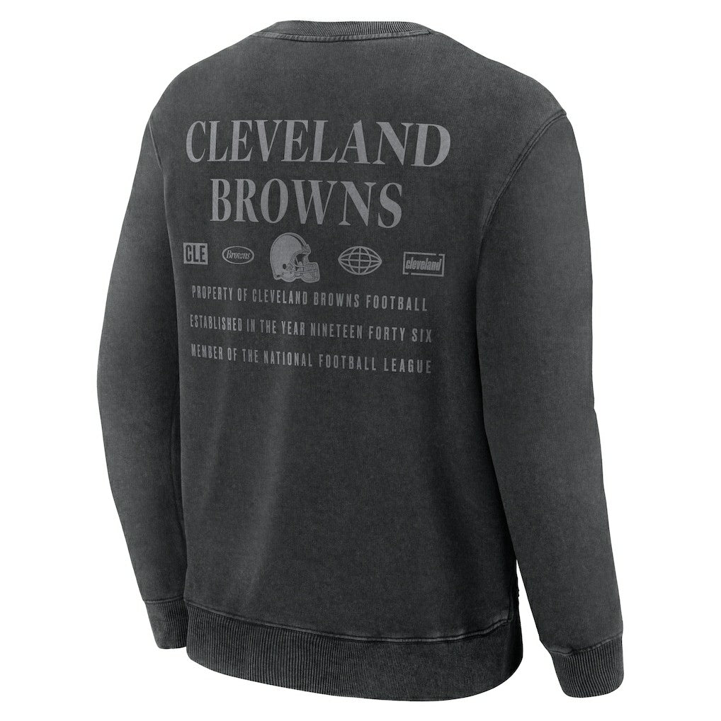 Cleveland Browns Deep Route Pullover Sweatshirt Black