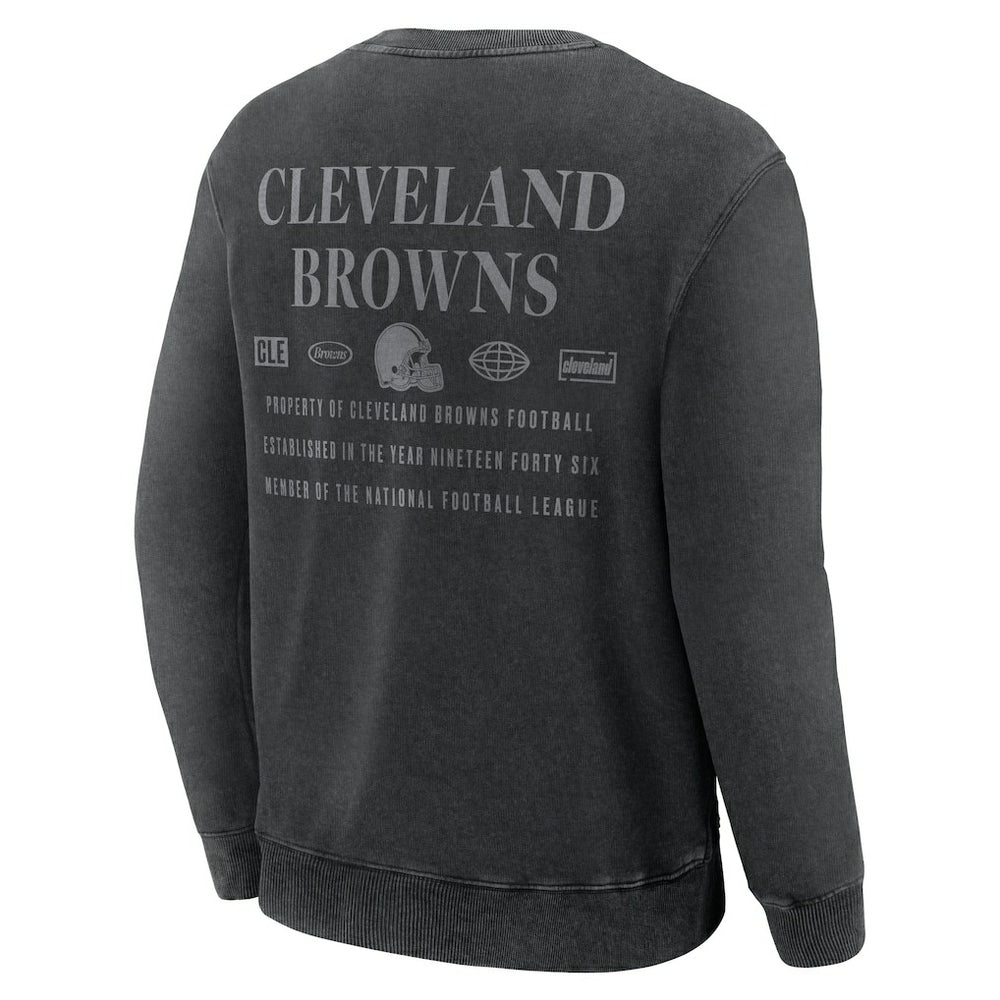 Cleveland Browns Deep Route Pullover Sweatshirt Black