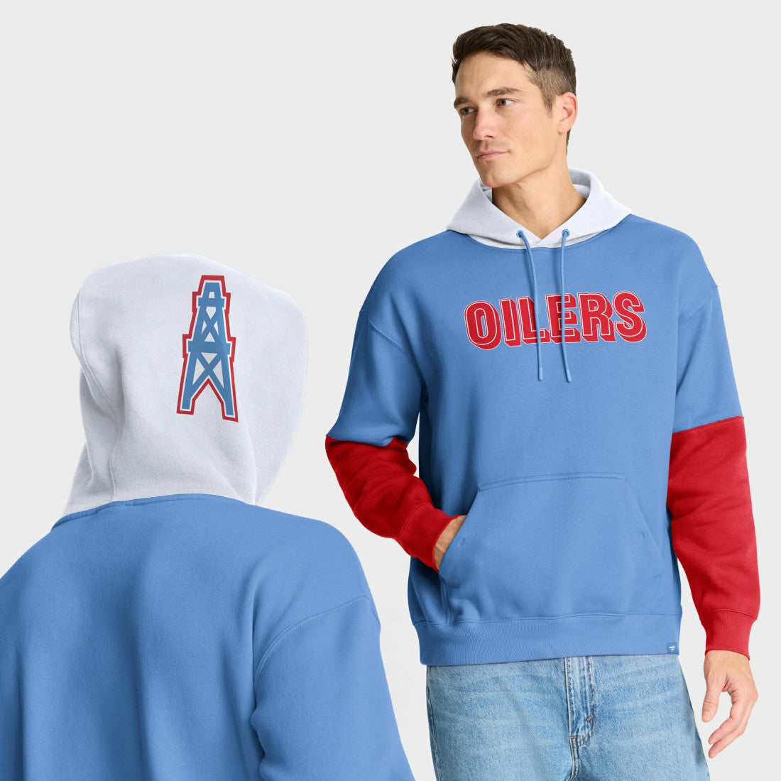 Tennessee Titans Helmet Retro Pullover Hoodie Light Blue