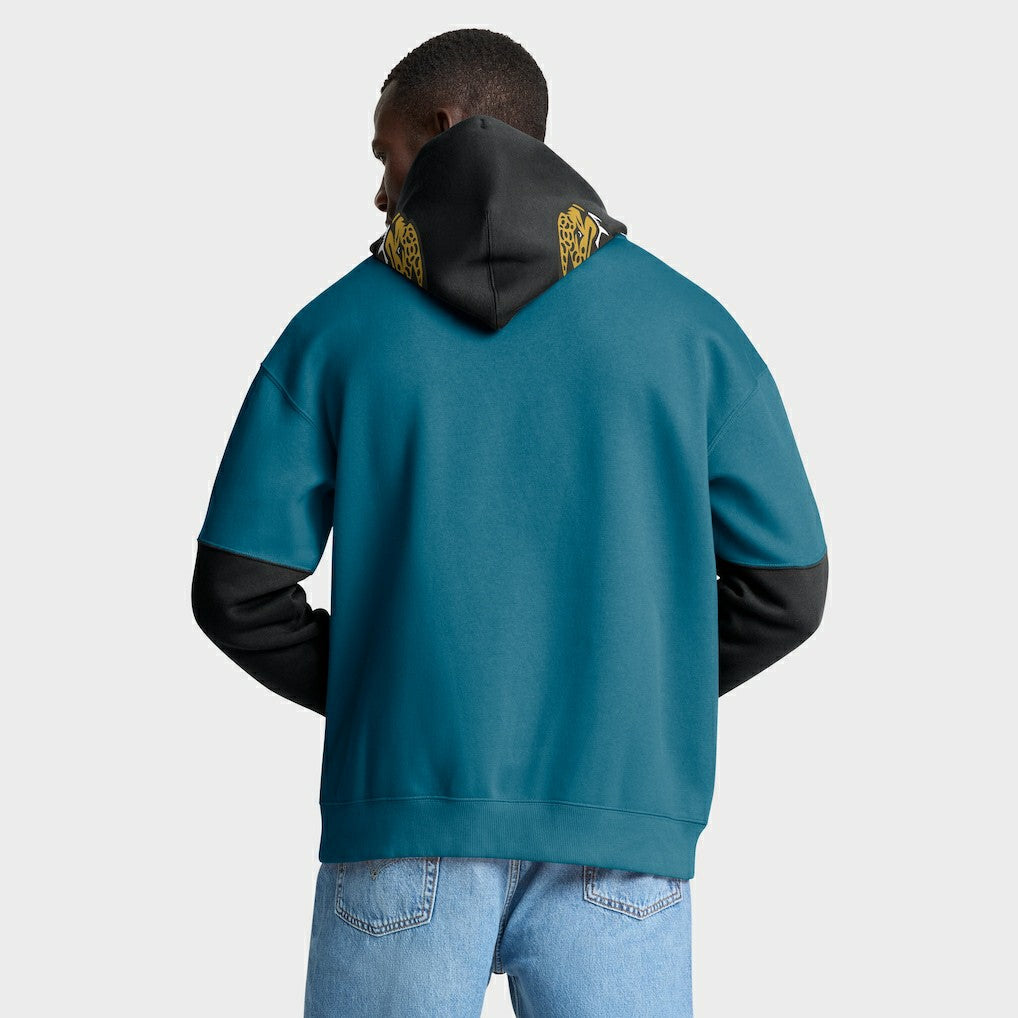 Jacksonville Jaguars Helmet Retro Pullover Hoodie Teal