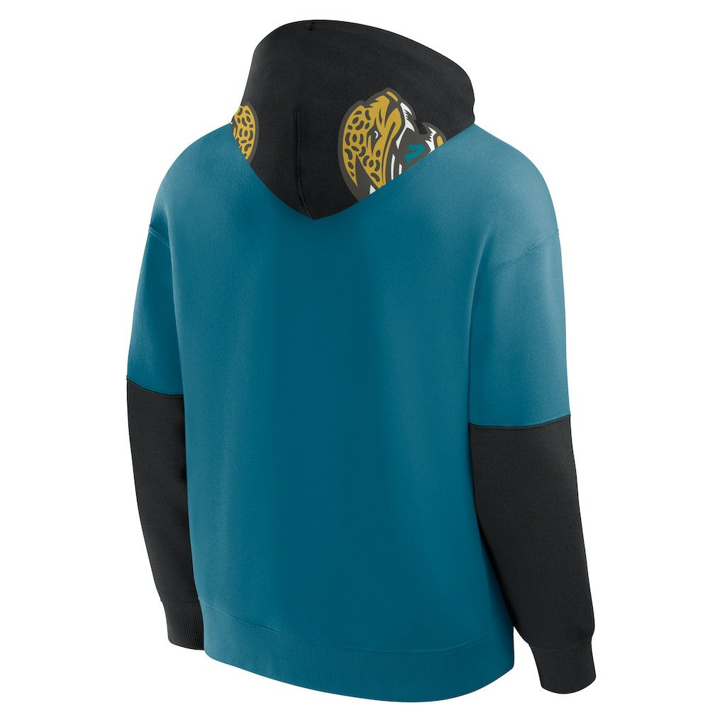 Jacksonville Jaguars Helmet Retro Pullover Hoodie Teal