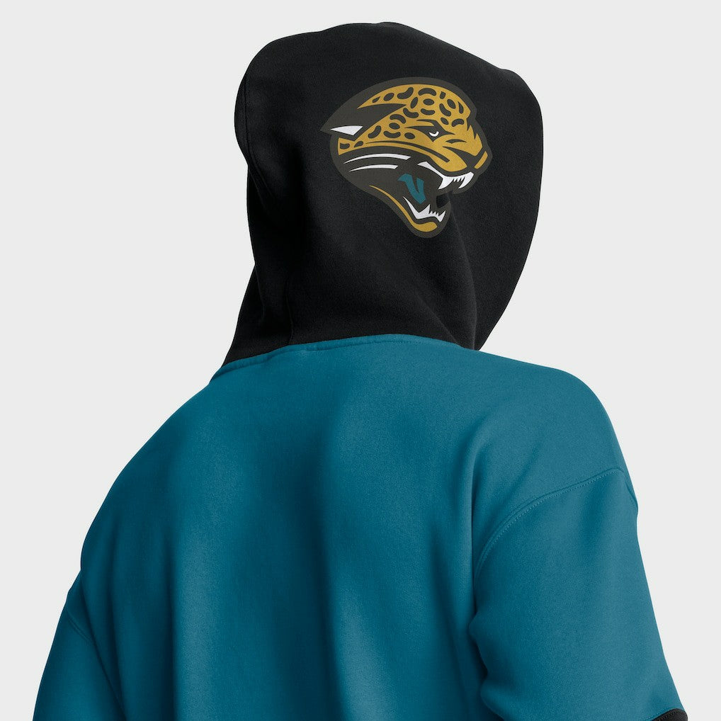 Jacksonville Jaguars Helmet Retro Pullover Hoodie Teal
