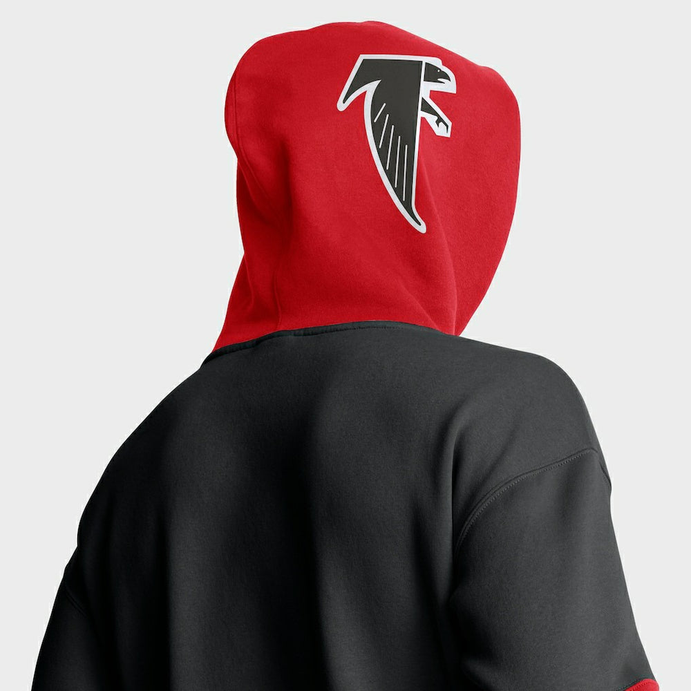 Atlanta Falcons Helmet Retro Pullover Hoodie Black