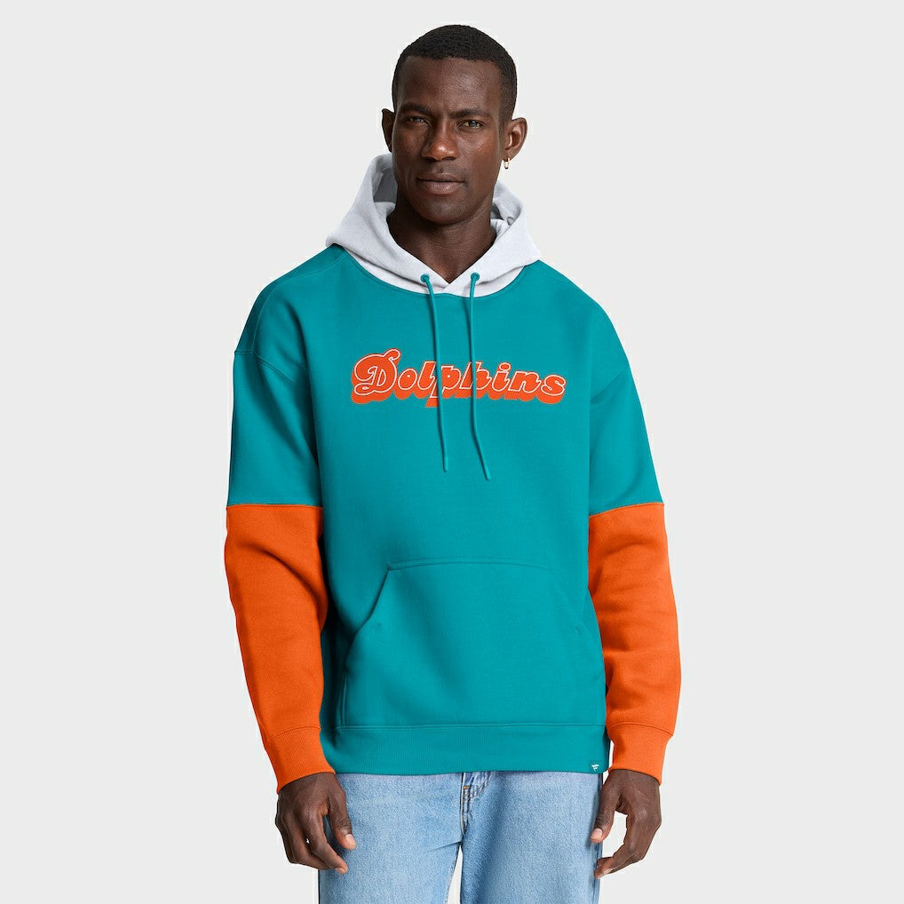 Miami Dolphins Helmet Retro Pullover Hoodie Aqua