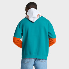 Miami Dolphins Helmet Retro Pullover Hoodie Aqua