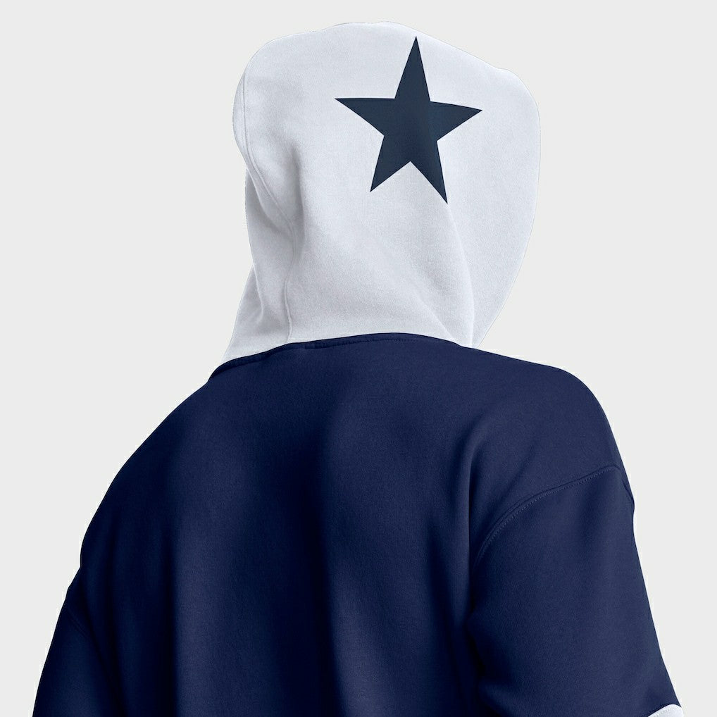 Dallas Cowboys Helmet Retro Pullover Hoodie Navy