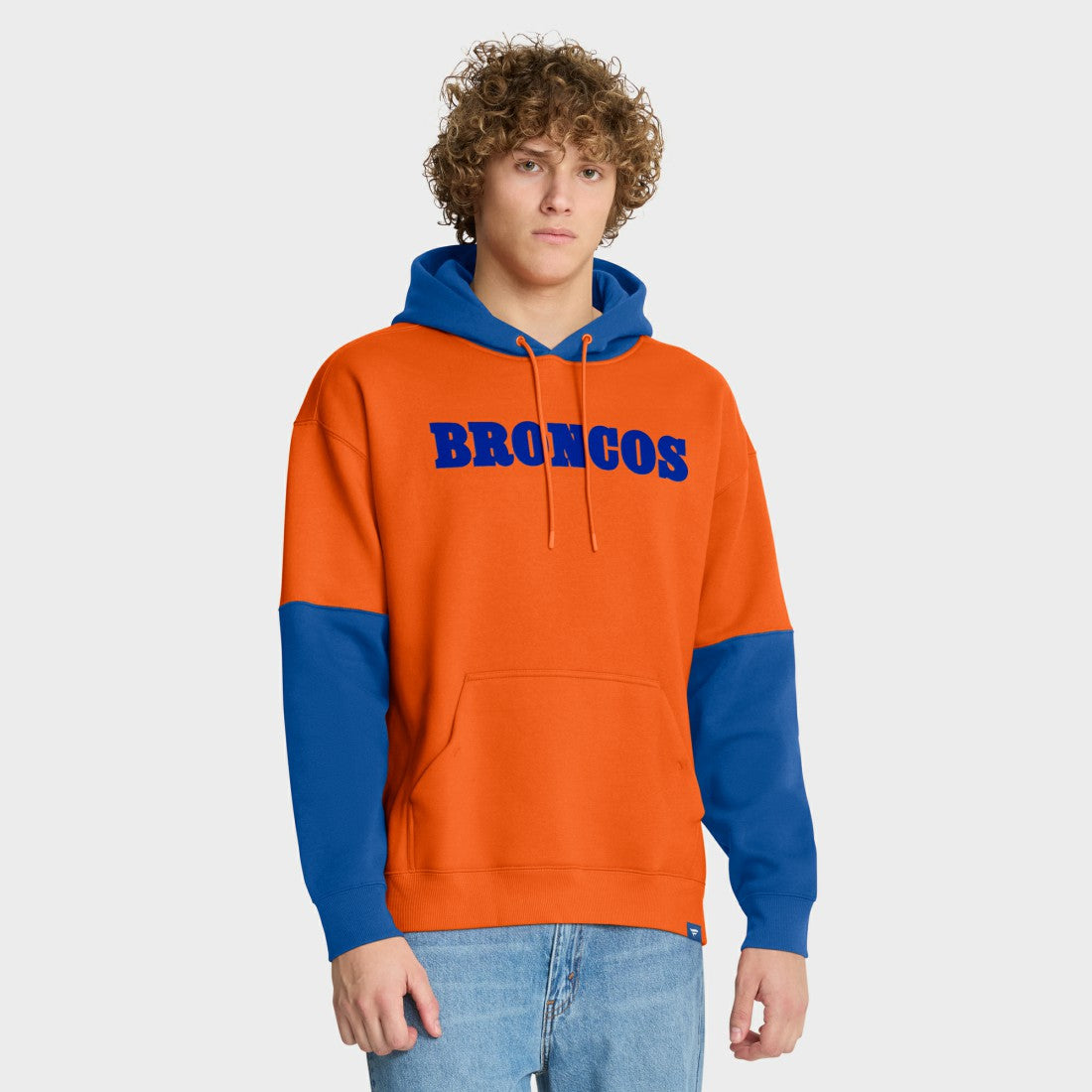 Denver Broncos Helmet Retro Pullover Hoodie Orange