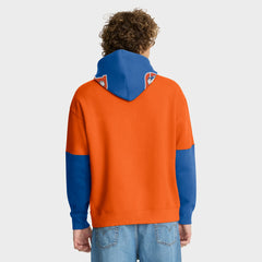 Denver Broncos Helmet Retro Pullover Hoodie Orange
