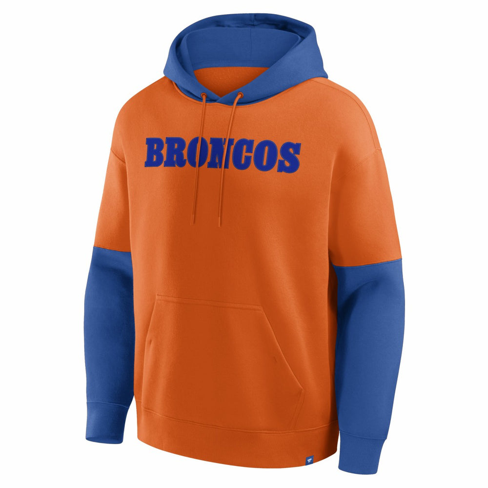 Denver Broncos Helmet Retro Pullover Hoodie Orange