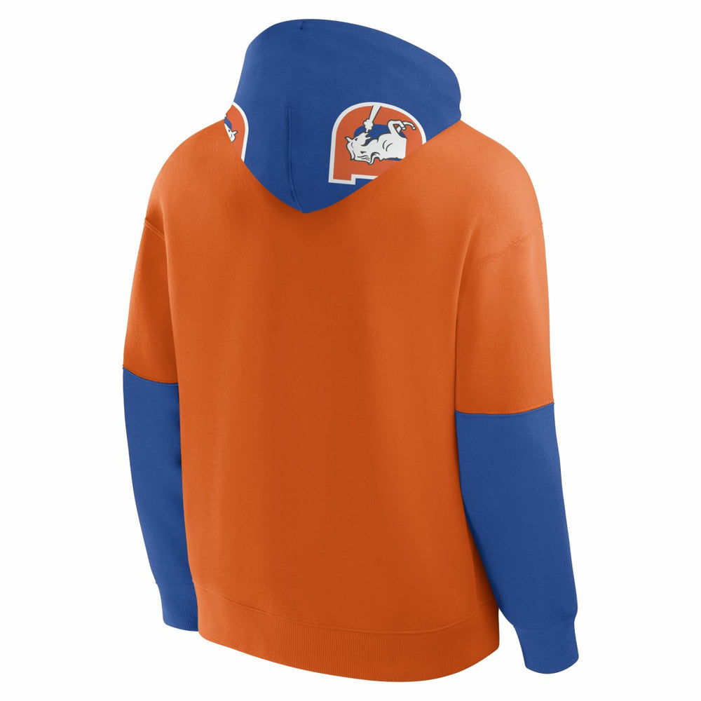 Denver Broncos Helmet Retro Pullover Hoodie Orange
