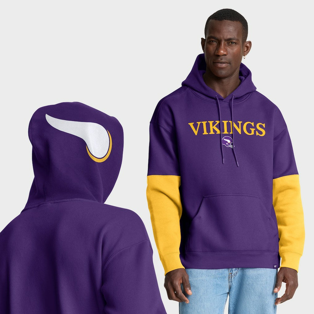 Minnesota Vikings Helmet Retro Pullover Hoodie Purple