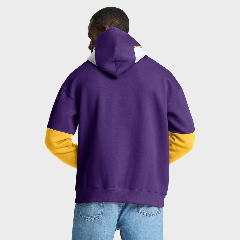 Minnesota Vikings Helmet Retro Pullover Hoodie Purple