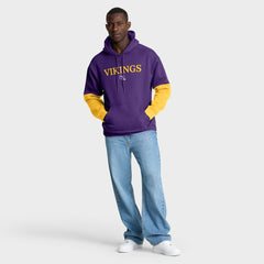 Minnesota Vikings Helmet Retro Pullover Hoodie Purple