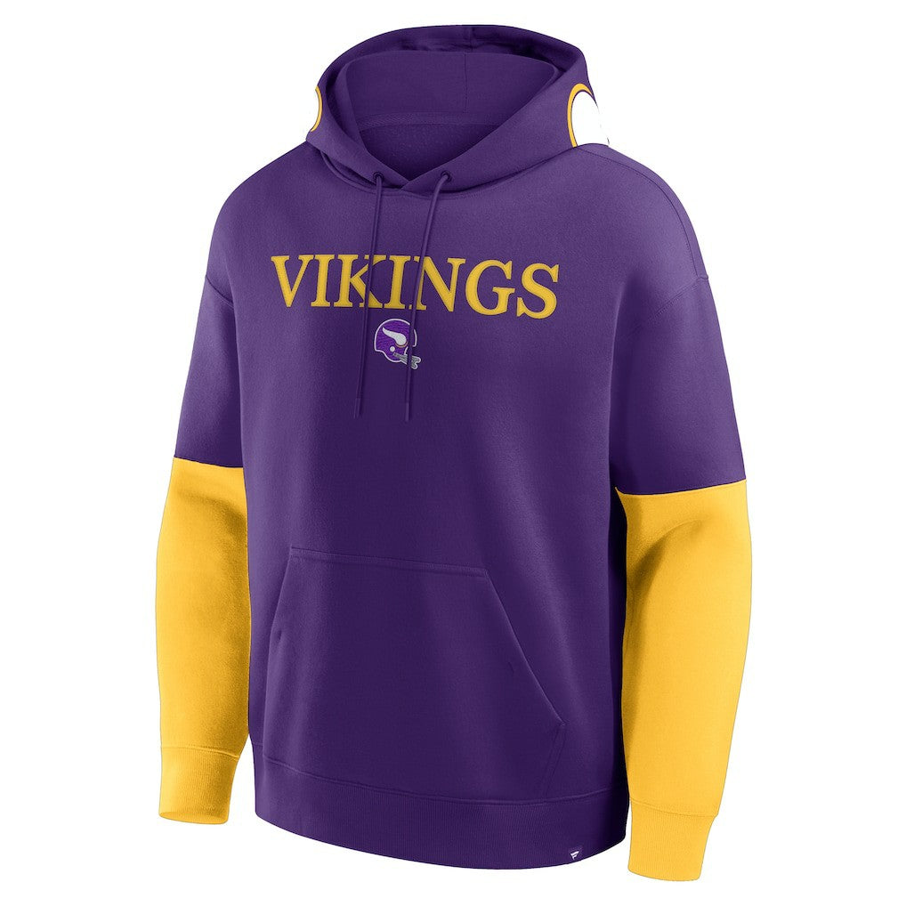 Minnesota Vikings Helmet Retro Pullover Hoodie Purple