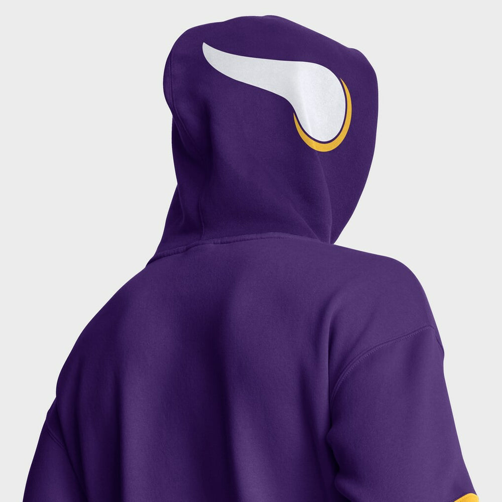 Minnesota Vikings Helmet Retro Pullover Hoodie Purple