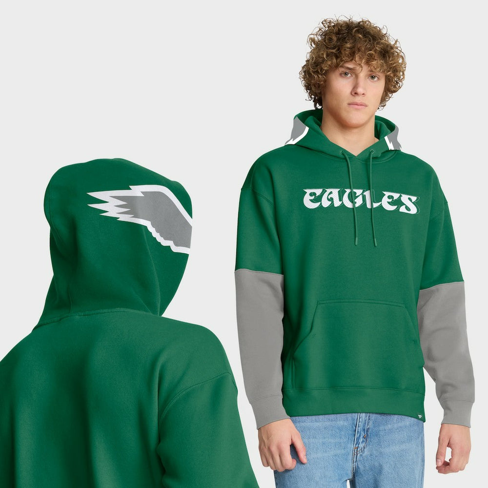 Philadelphia Eagles Helmet Retro Pullover Hoodie Kelly Green