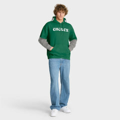 Philadelphia Eagles Helmet Retro Pullover Hoodie Kelly Green