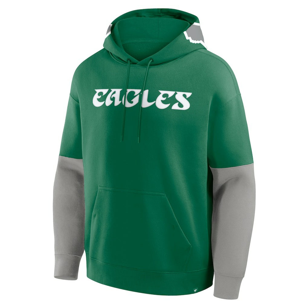 Philadelphia Eagles Helmet Retro Pullover Hoodie Kelly Green