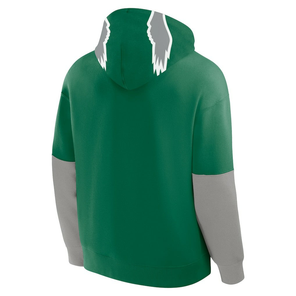 Philadelphia Eagles Helmet Retro Pullover Hoodie Kelly Green