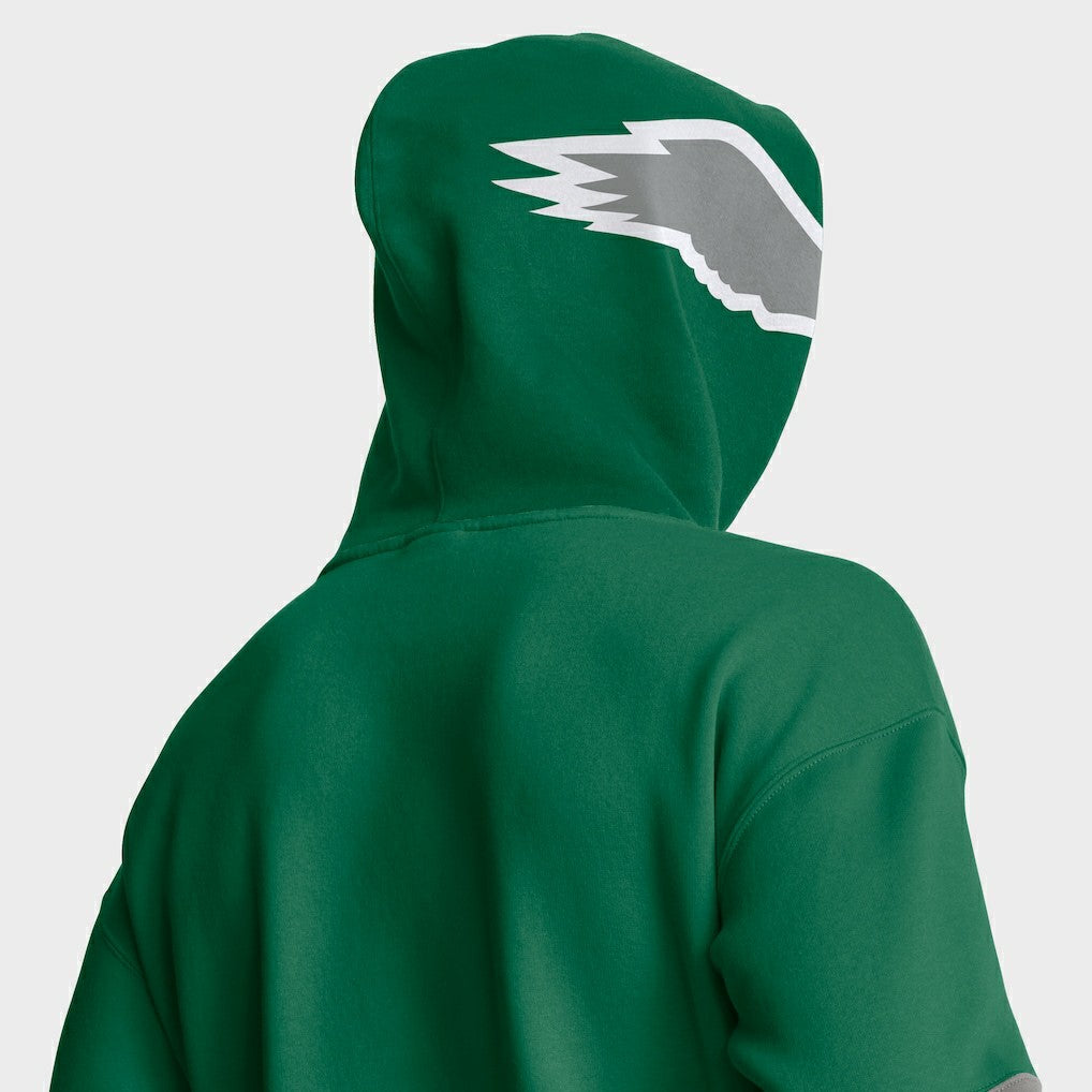 Philadelphia Eagles Helmet Retro Pullover Hoodie Kelly Green