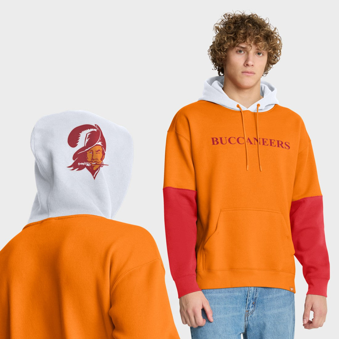 Tampa Bay Buccaneers Helmet Retro Pullover Hoodie Tan