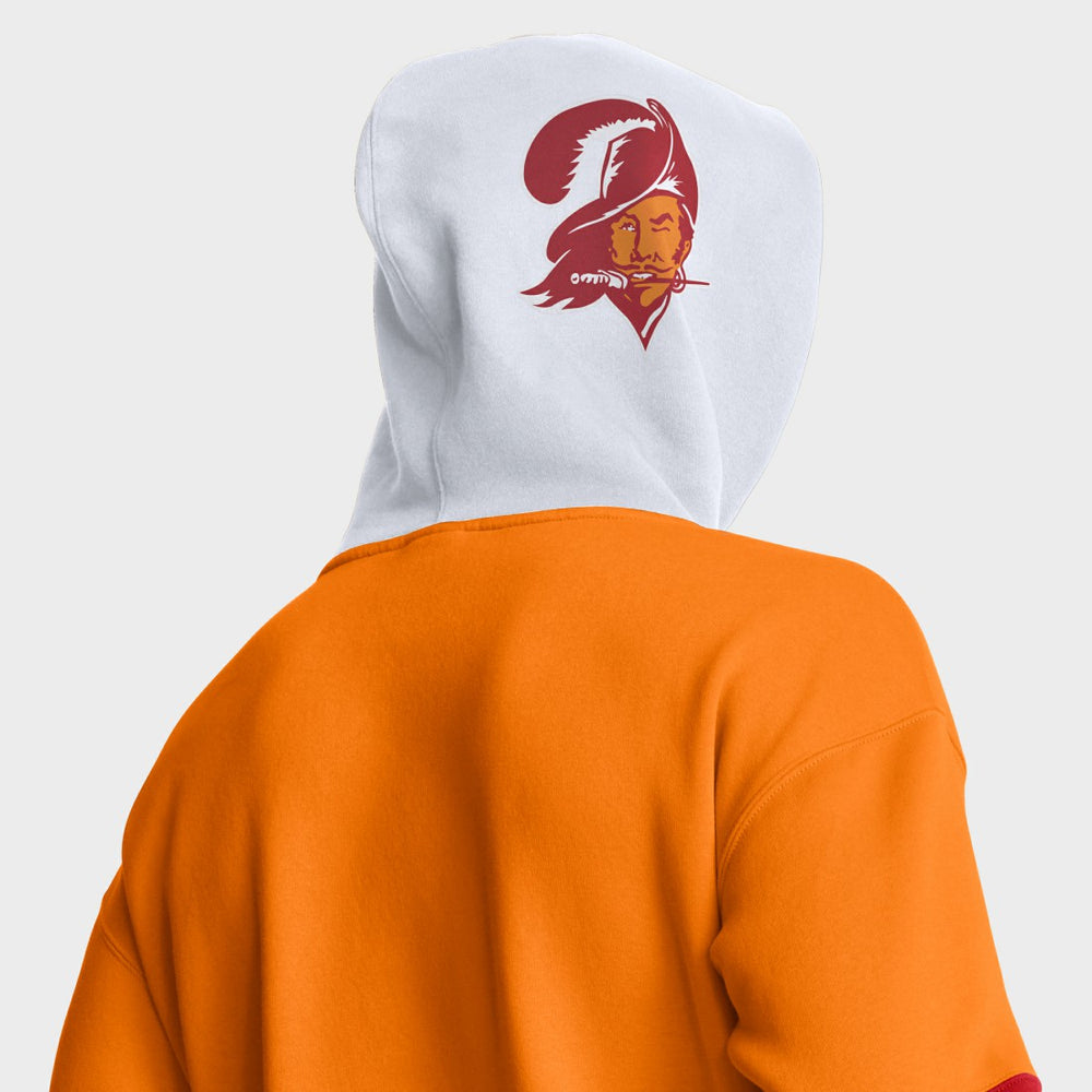 Tampa Bay Buccaneers Helmet Retro Pullover Hoodie Tan