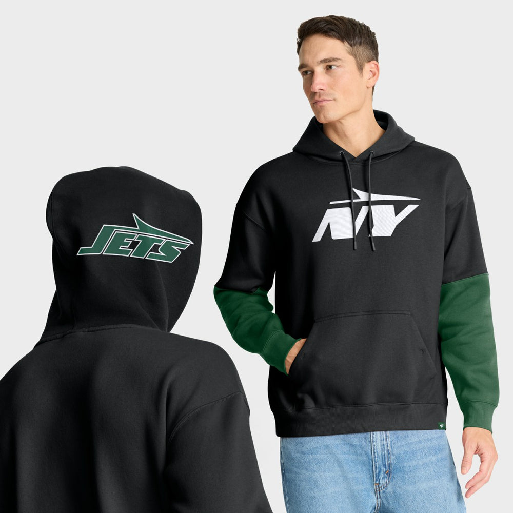 New York Jets Helmet Alt Pullover Hoodie Black