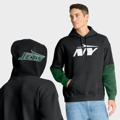 New York Jets Helmet Alt Pullover Hoodie Black
