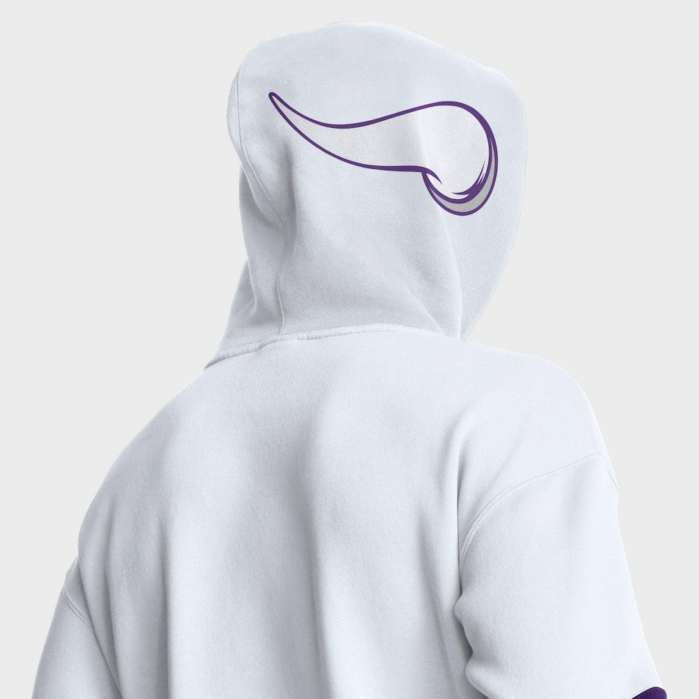 Minnesota Vikings Helmet Alt Pullover Hoodie White