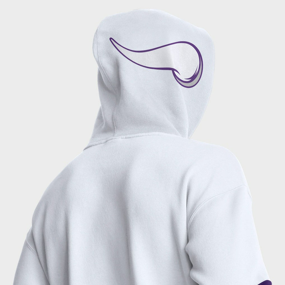 Minnesota Vikings Helmet Alt Pullover Hoodie White