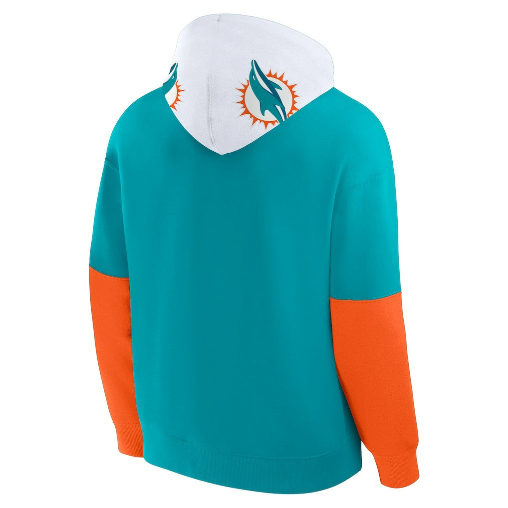 Miami Dolphins Helmet Pullover Hoodie Aqua