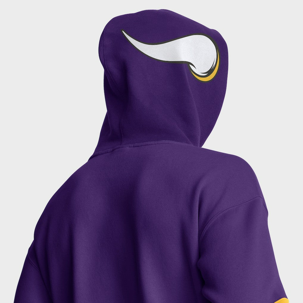 Minnesota Vikings Helmet Pullover Hoodie Purple