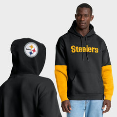 Pittsburgh Steelers Helmet Pullover Hoodie Black