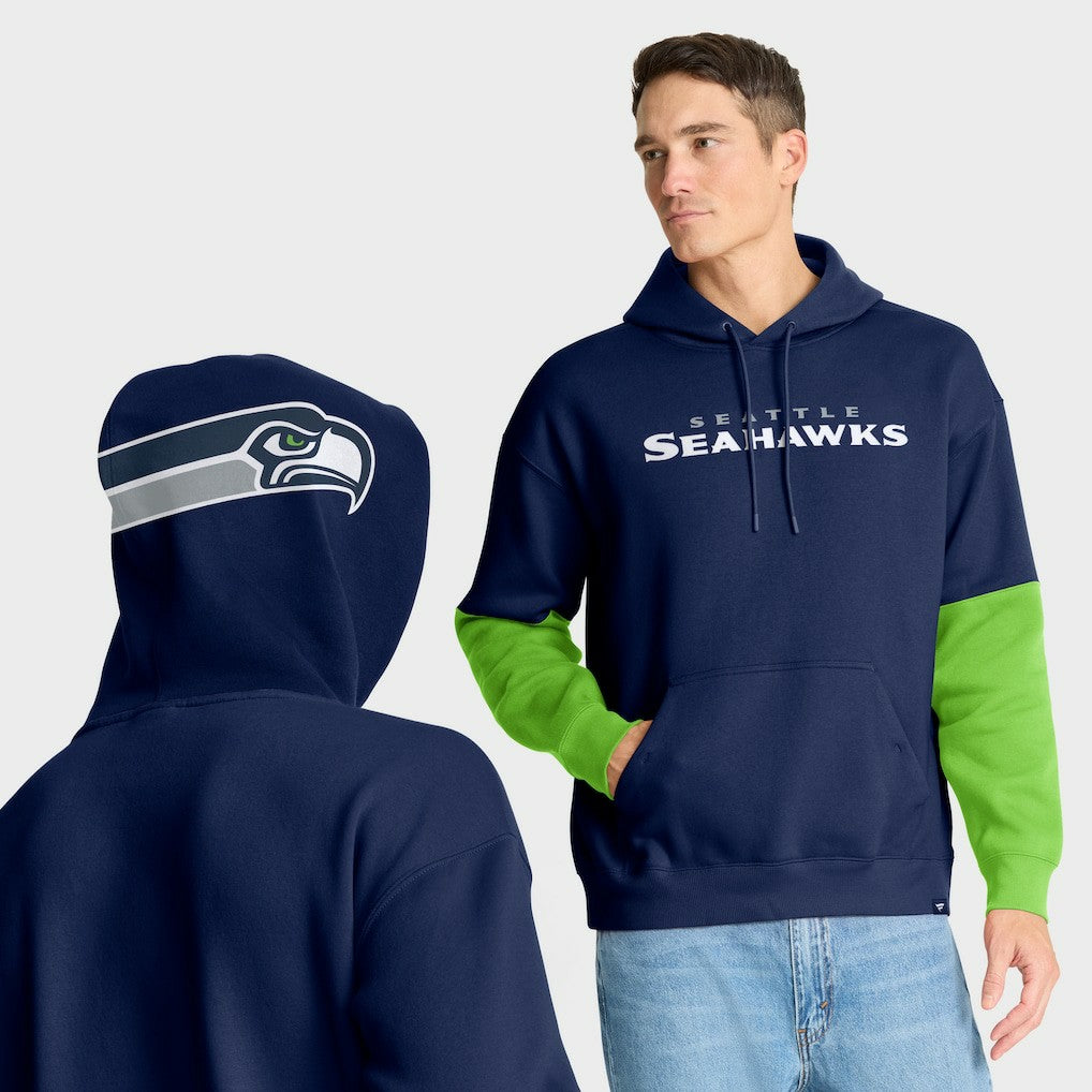 Seattle Seahawks Helmet Pullover Hoodie College Navy