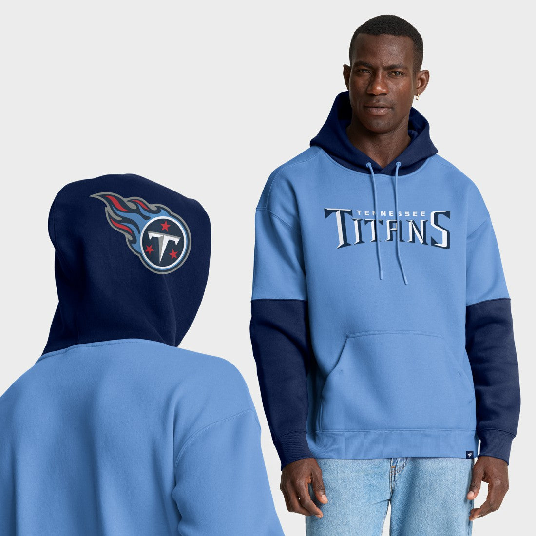 Tennessee Titans Helmet Pullover Hoodie Light Blue