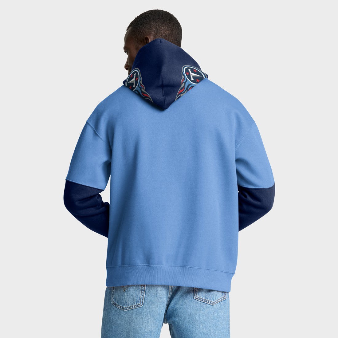 Tennessee Titans Helmet Pullover Hoodie Light Blue