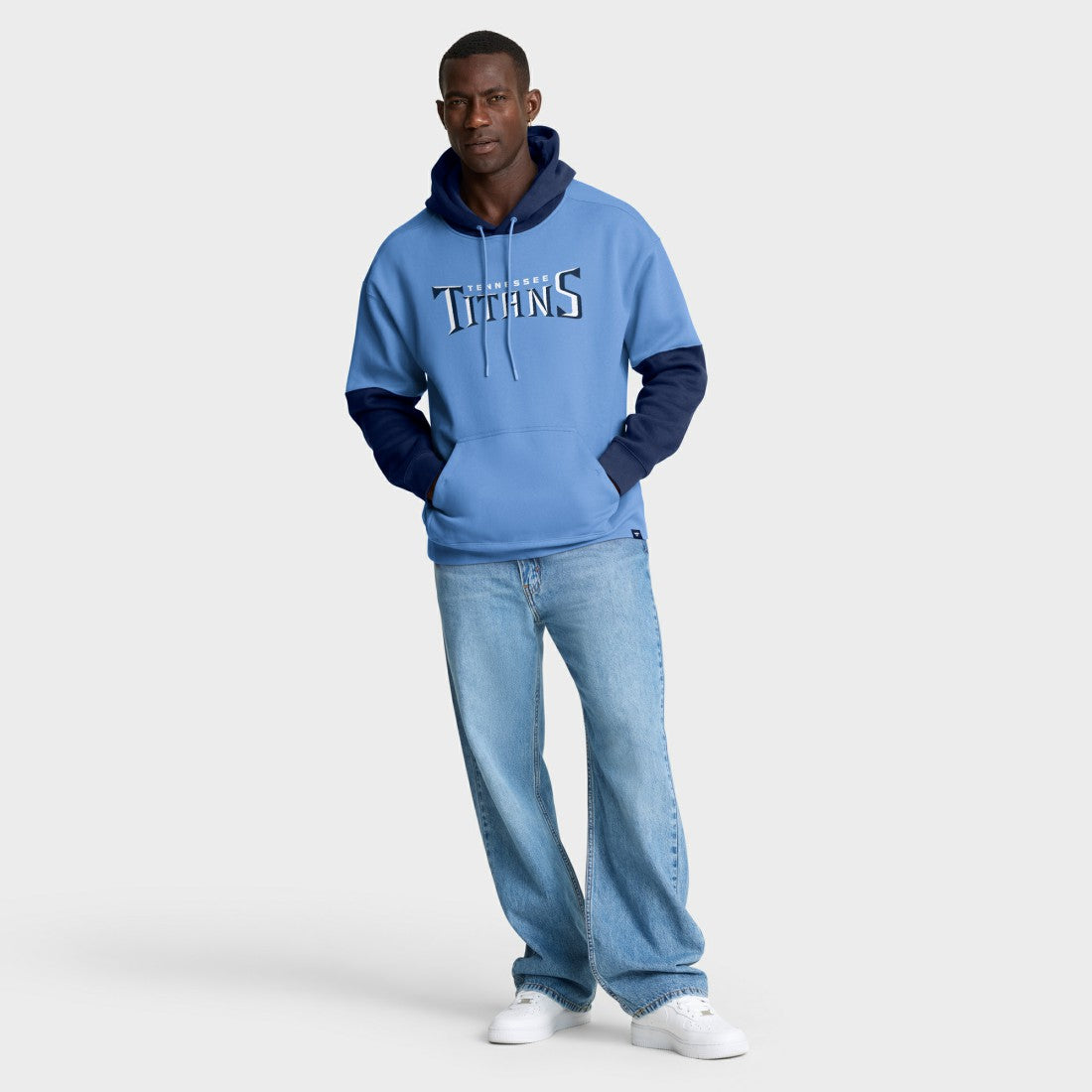 Tennessee Titans Helmet Pullover Hoodie Light Blue