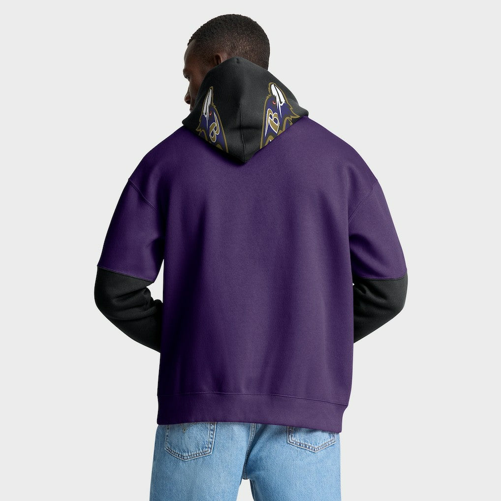 Baltimore Ravens Helmet Pullover Hoodie Purple