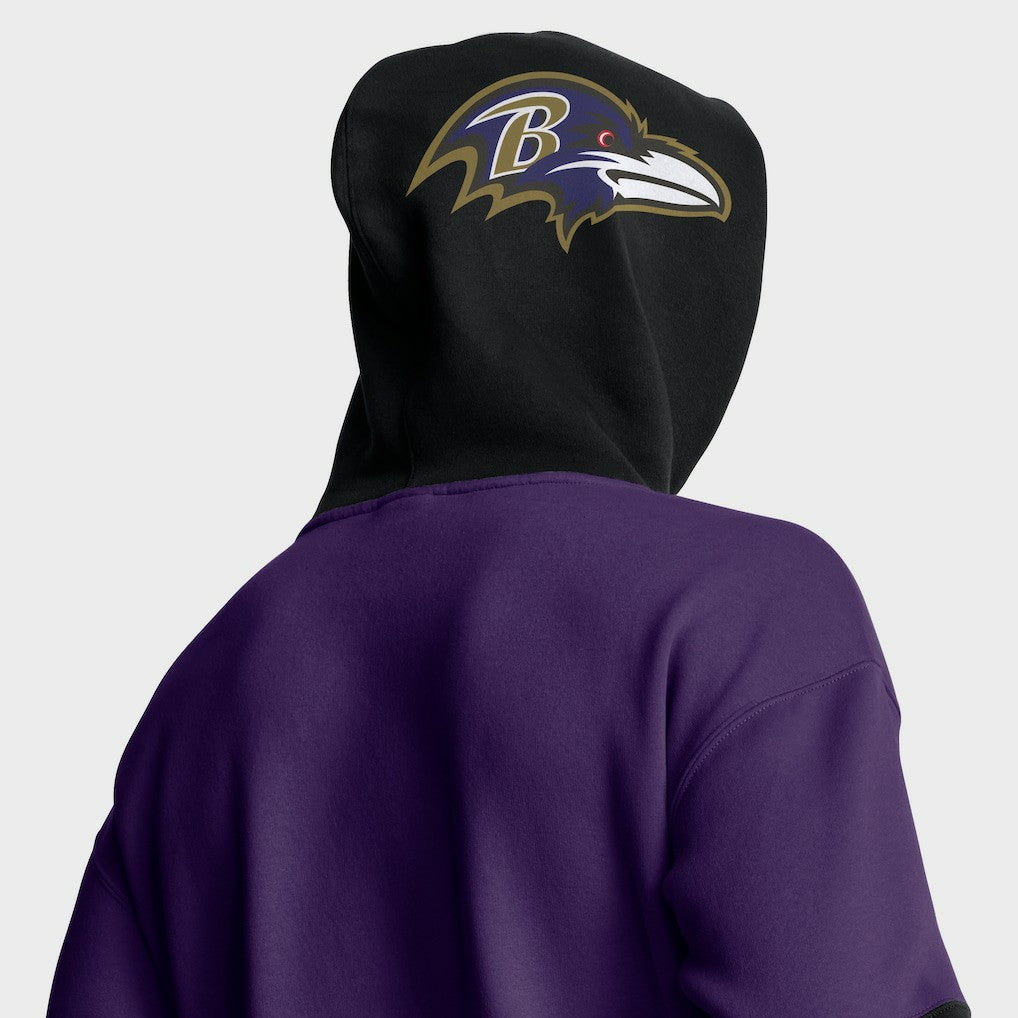Baltimore Ravens Helmet Pullover Hoodie Purple