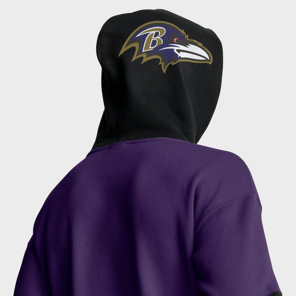 Baltimore Ravens Helmet Pullover Hoodie Purple