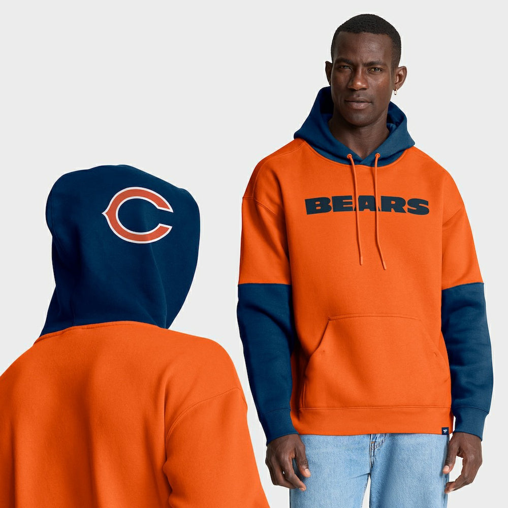 Chicago Bears Helmet Pullover Hoodie Orange