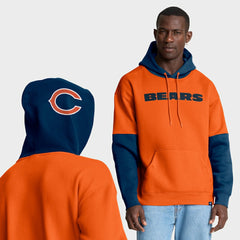 Chicago Bears Helmet Pullover Hoodie Orange